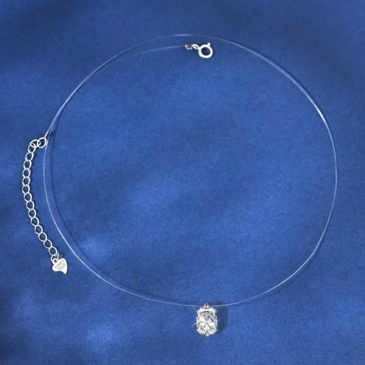 1 Carat Moissanite 925 Sterling Silver Necklace