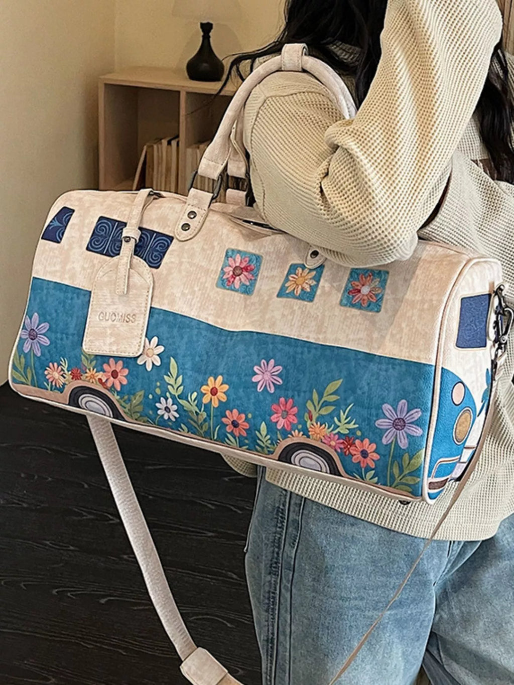 Floral Print Duffel Bag