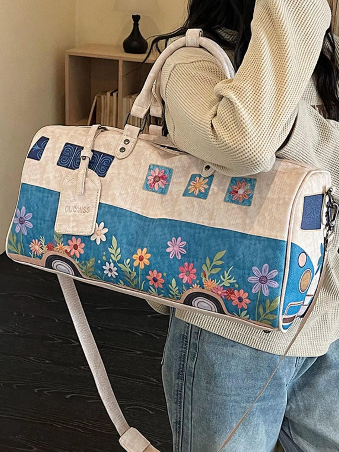Floral Print Duffel Bag