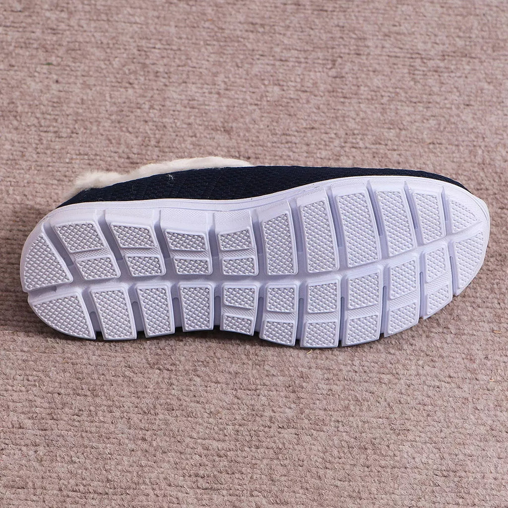 Breathable Mesh Fuzzy Slip-Ons