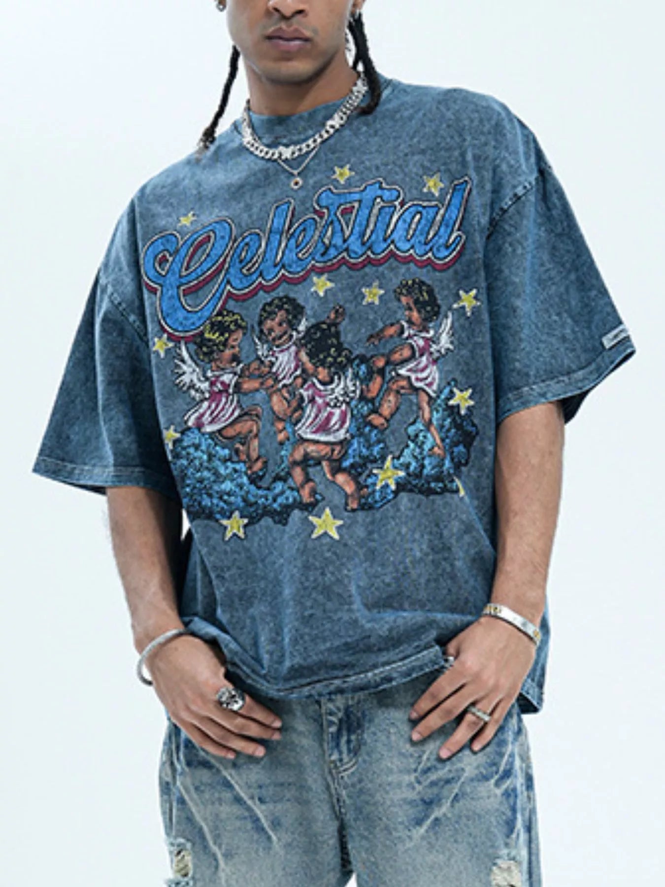 Men's Graphic Round Neck Half Sleeve T-Shirt