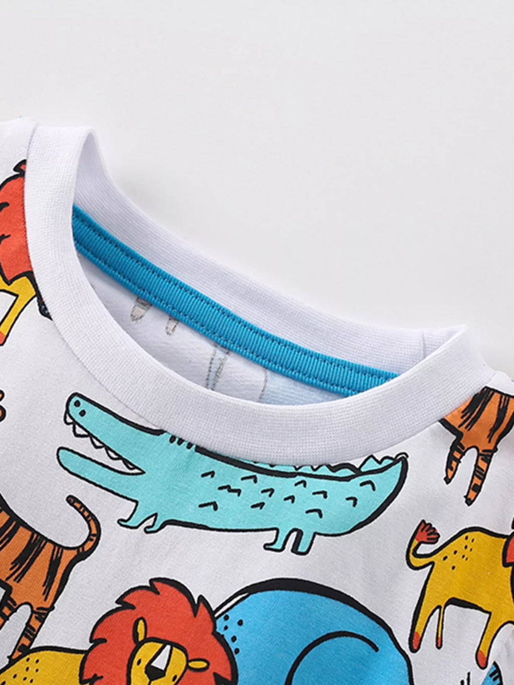 Children's Animal Print Short Sleeve Tee and Shorts Set
