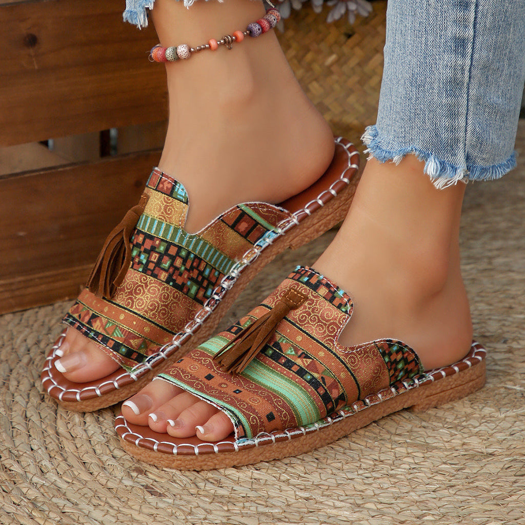 Tassel Open Toe Sandals