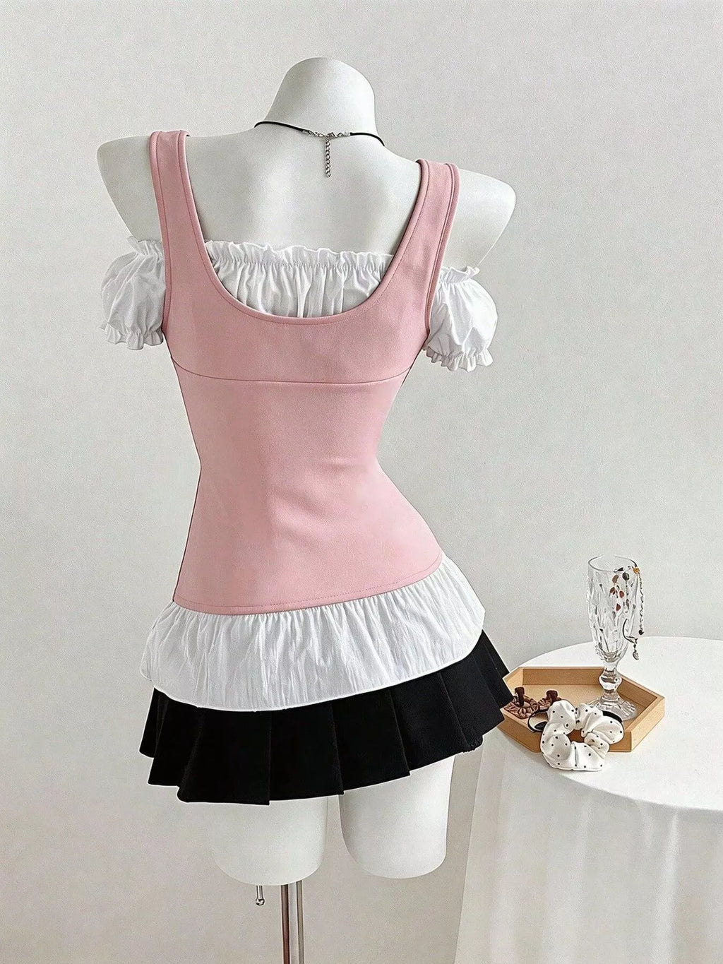 Cold Shoulder Ruched Top