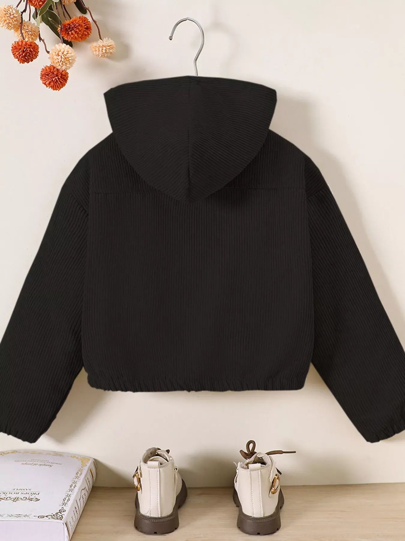 Children's Casual Corduroy Hooded Jacket