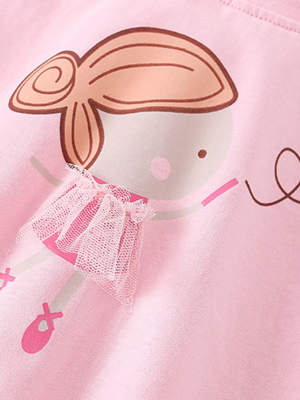 Children's Ballerina Graphic Short Sleeve T-Shirt