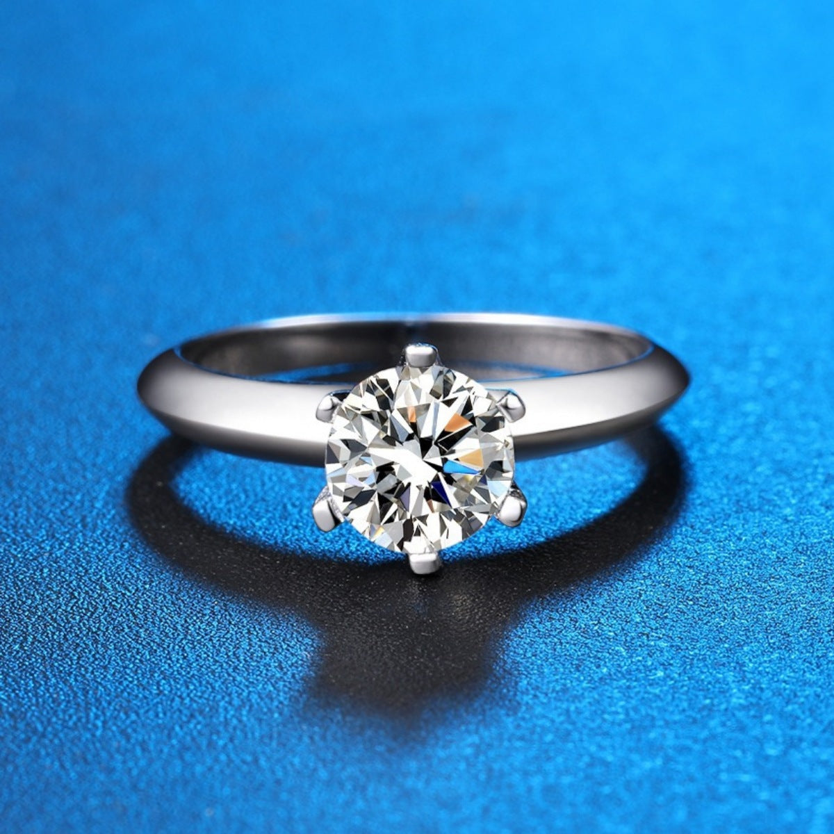 1 Carat Moissanite 925 Sterling Silver Ring