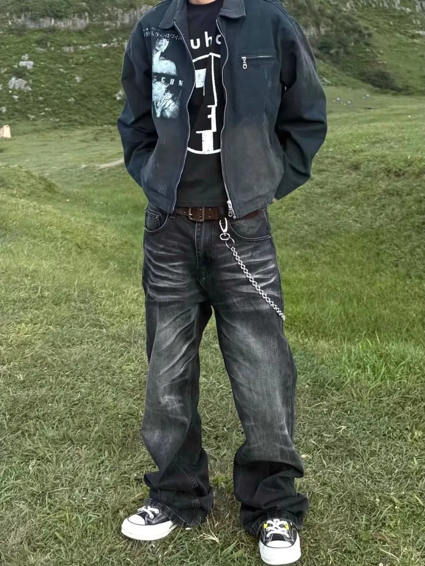 Men's Full Size Wide Leg Jeans Plus Size