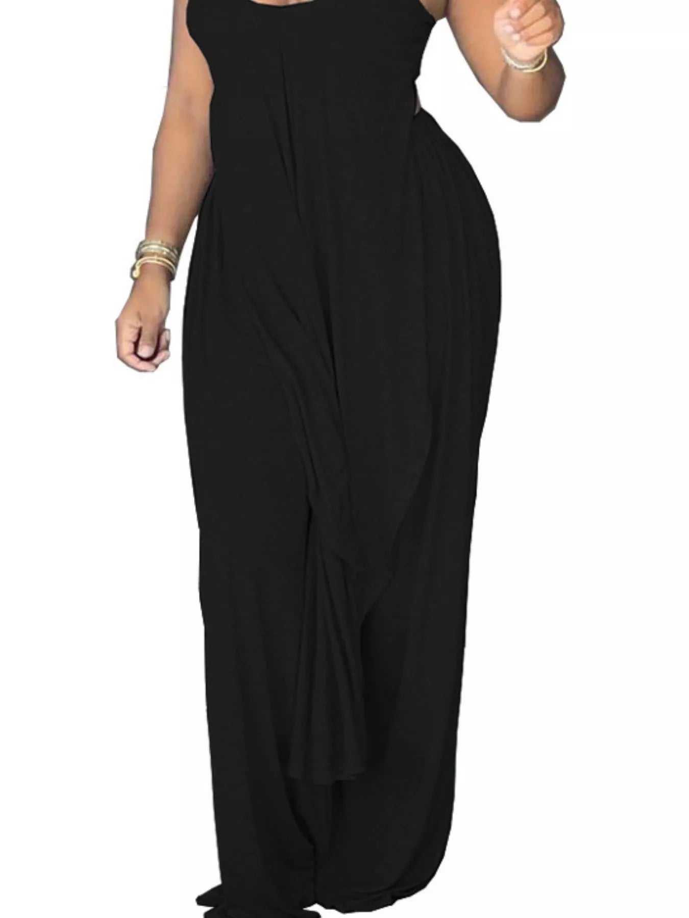 Full Size Asymmetrical Hem Cami and Pants Set Plus Size