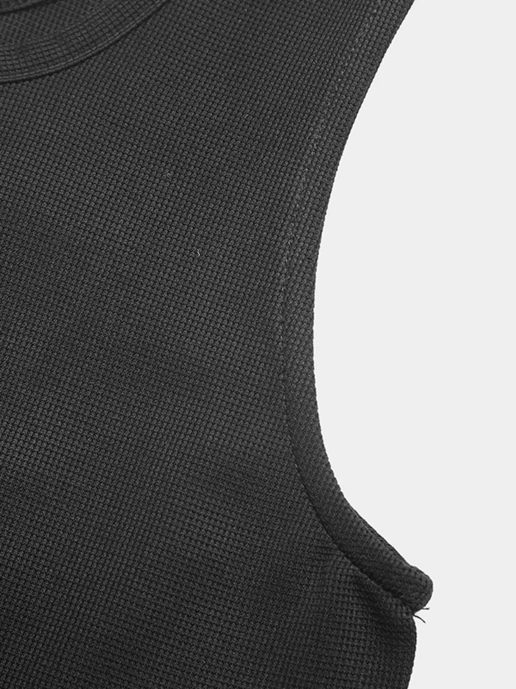 Sleeveless Button-Front Wide Leg Jumpsuit