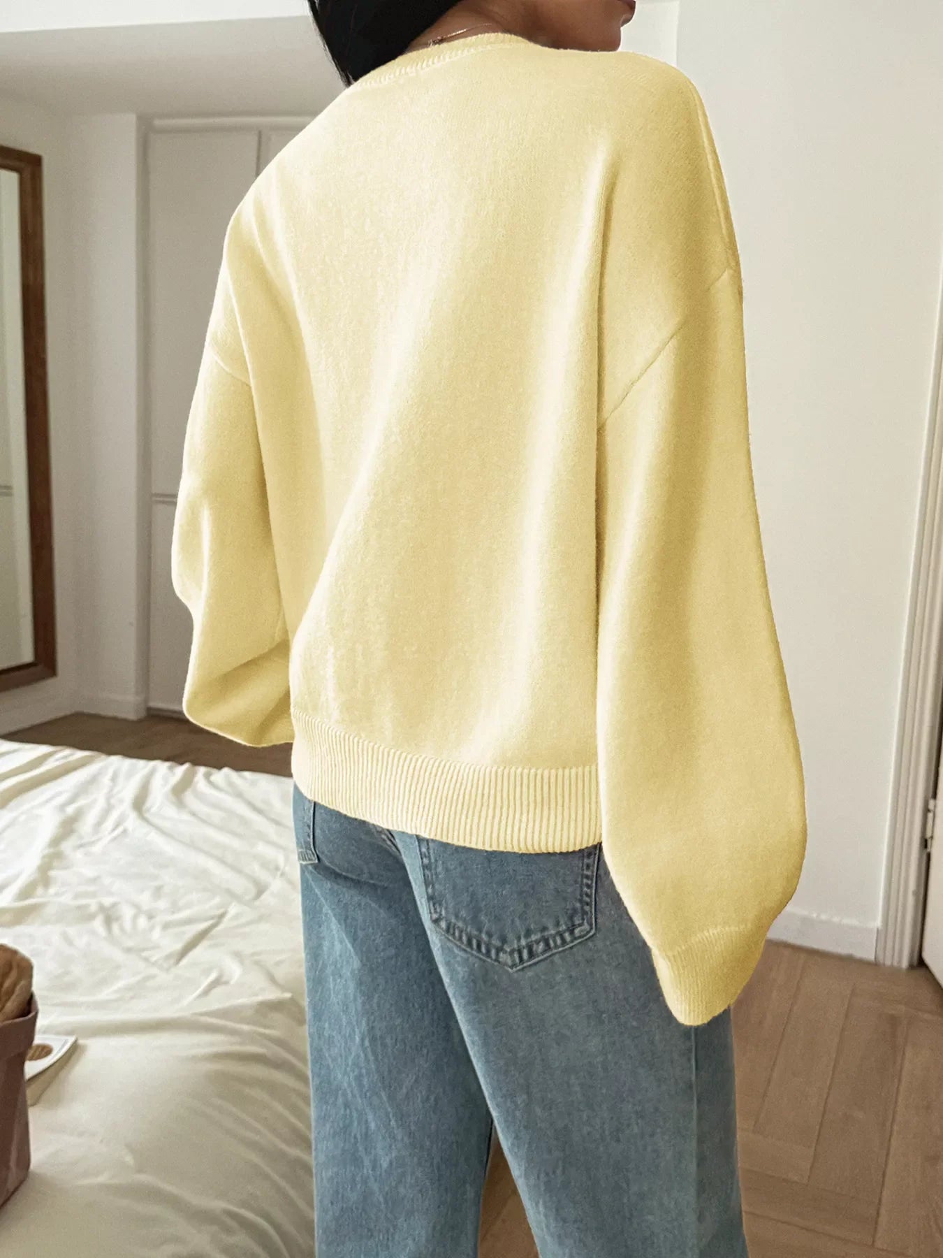 V-Neck Loose Fit Sweater