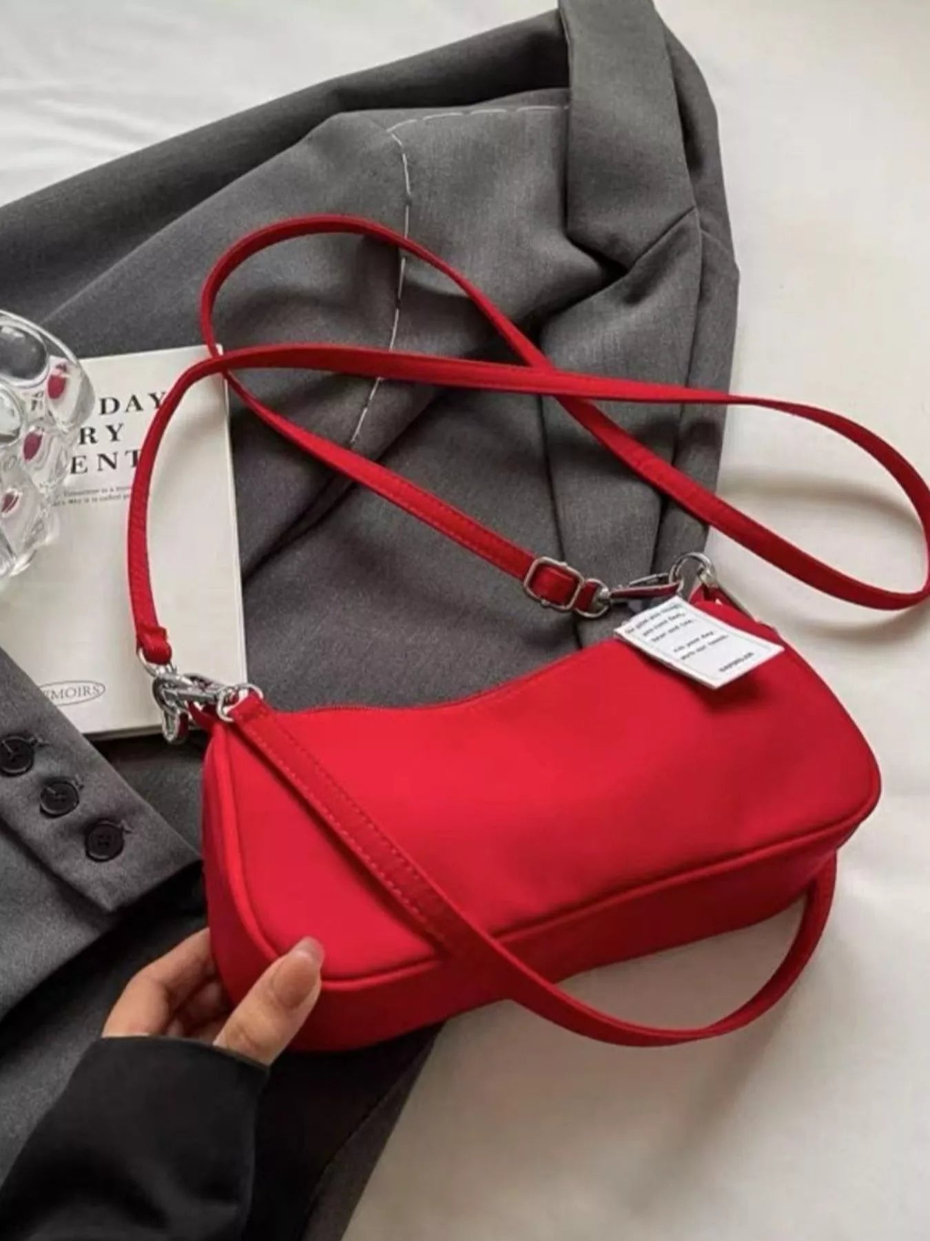Solid Color Crossbody Bag
