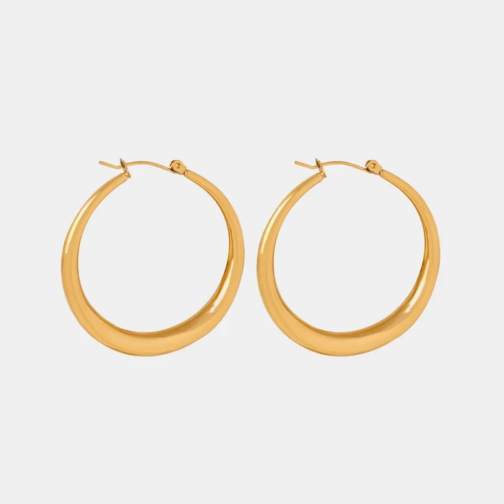 18K Gold-Plated Hoop Earrings