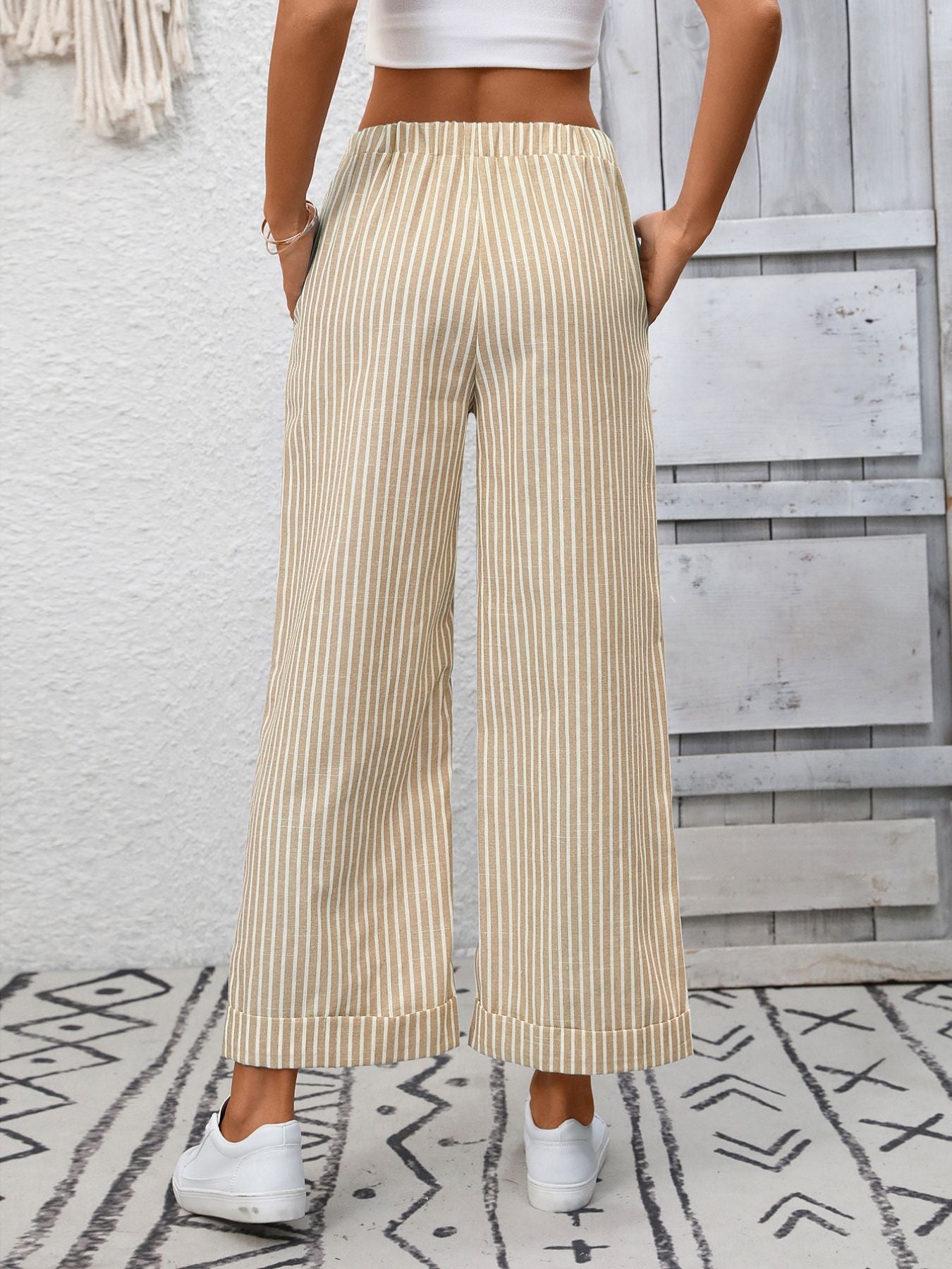 Striped Wide Leg Pants