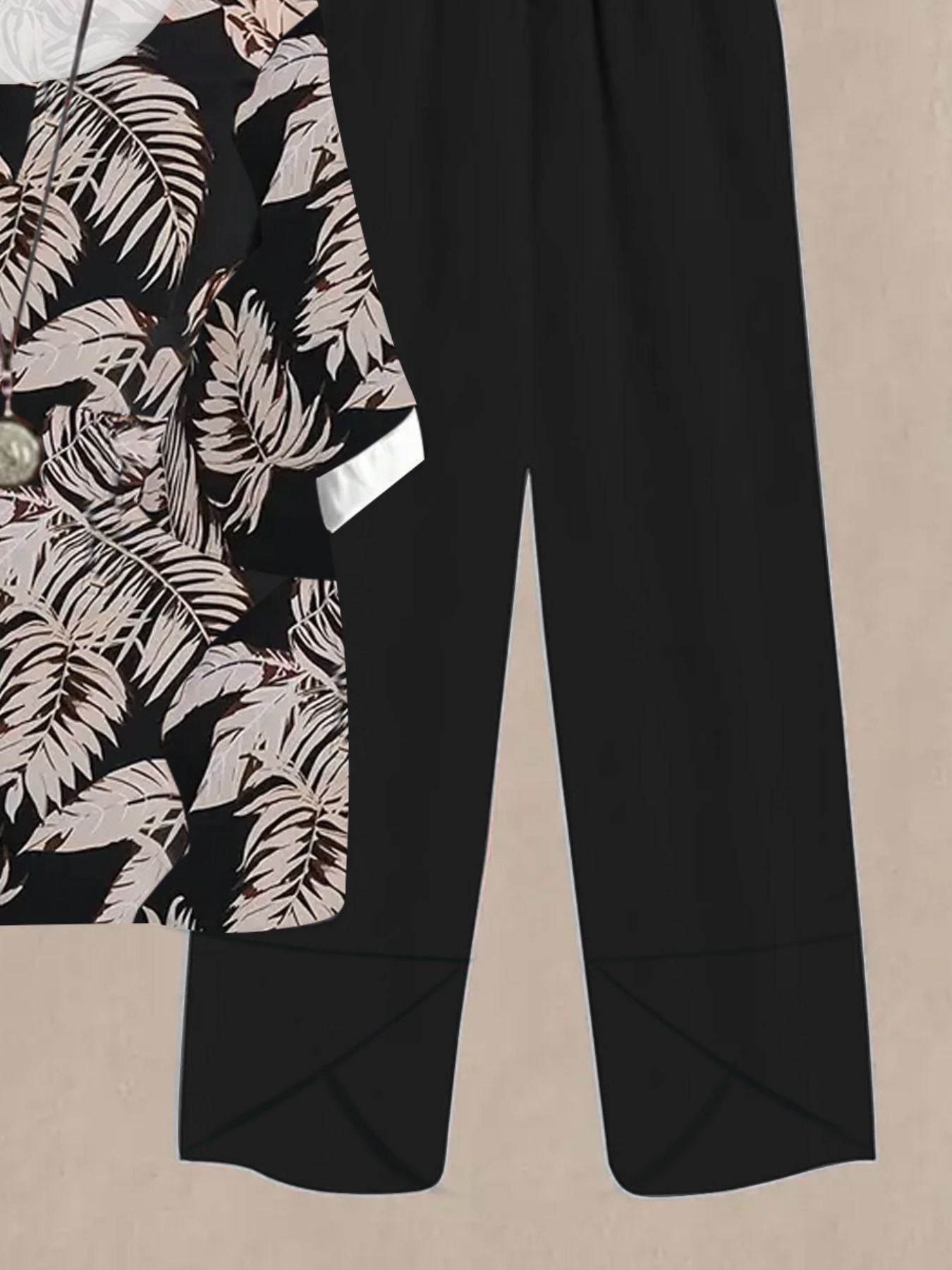 Printed Half Sleeve Top and Pants Set