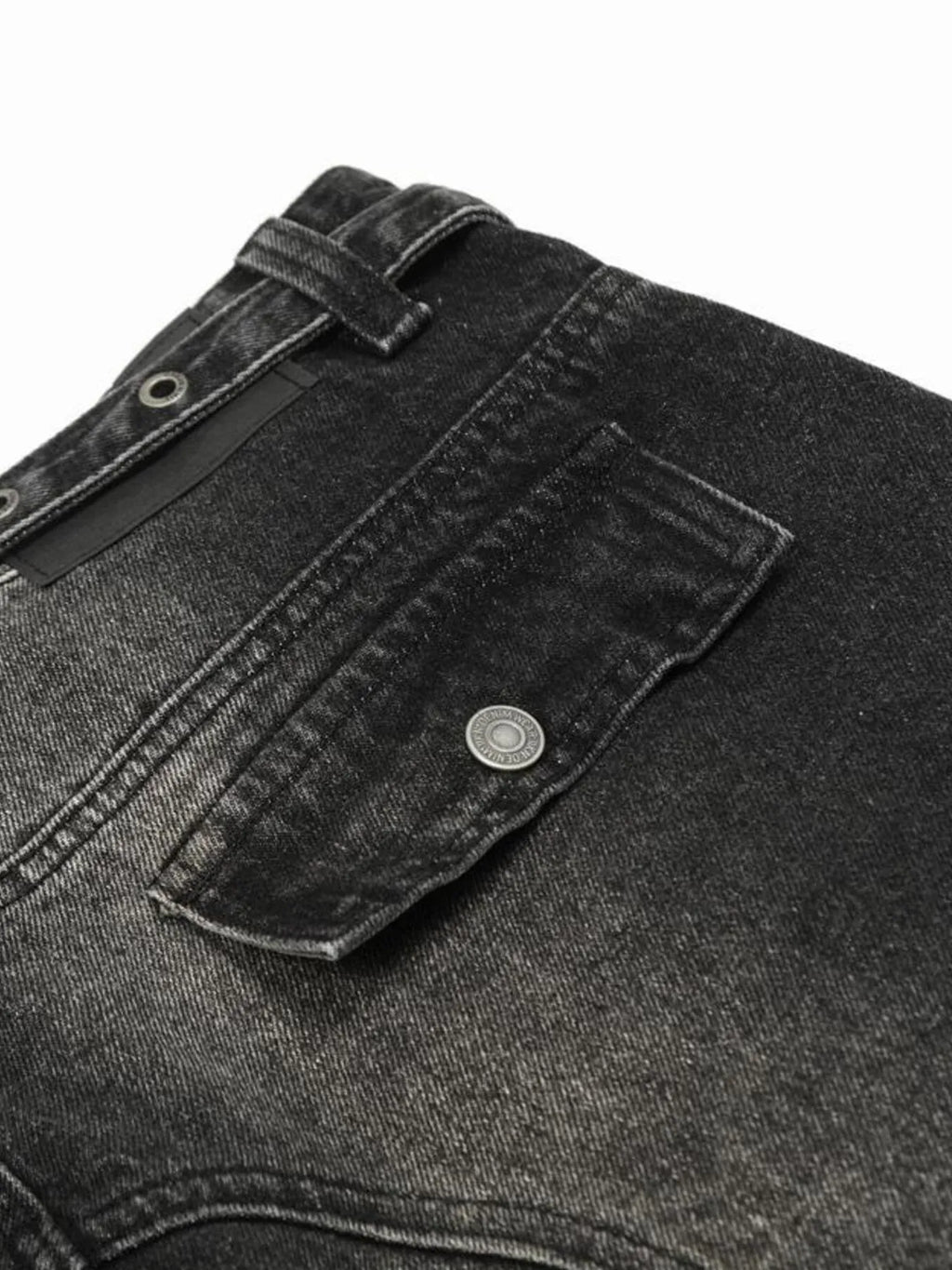 Men's Distressed Cargo Wide Leg Jeans