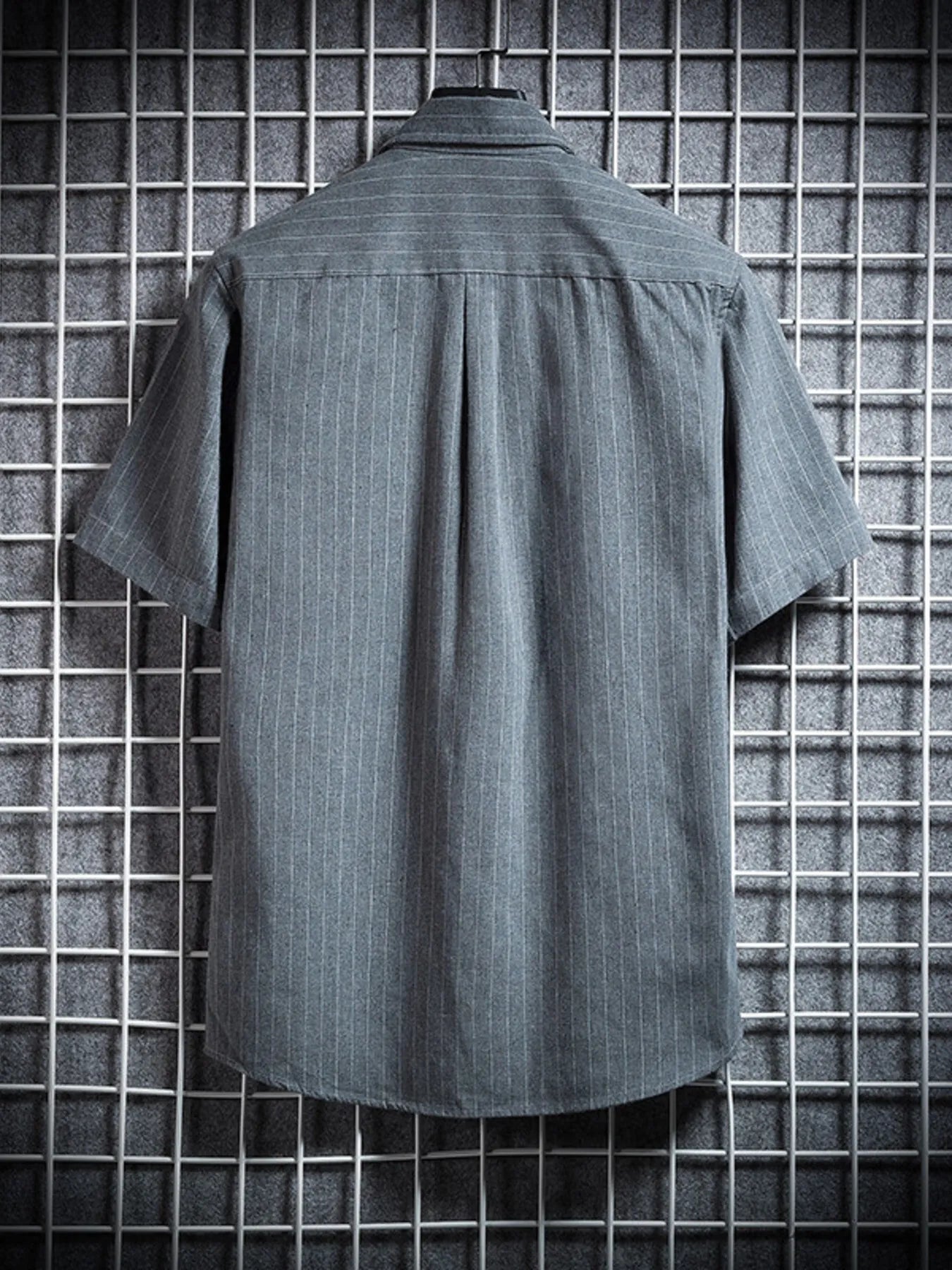 Men's Plus Size Casual Striped Short Sleeve Shirt