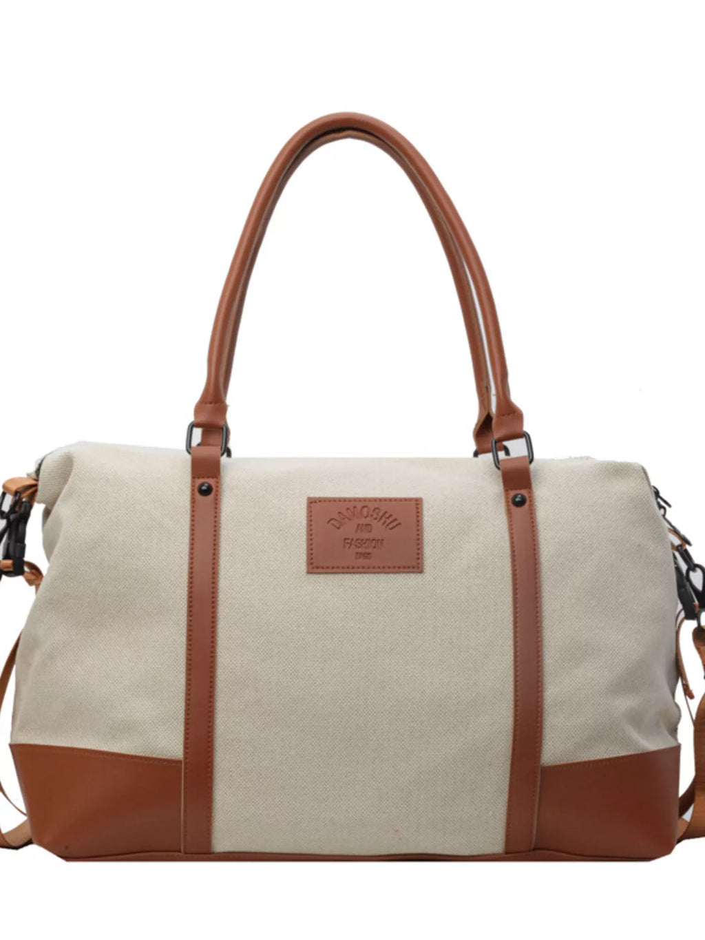 Canvas Leather Trim Travel  Bag