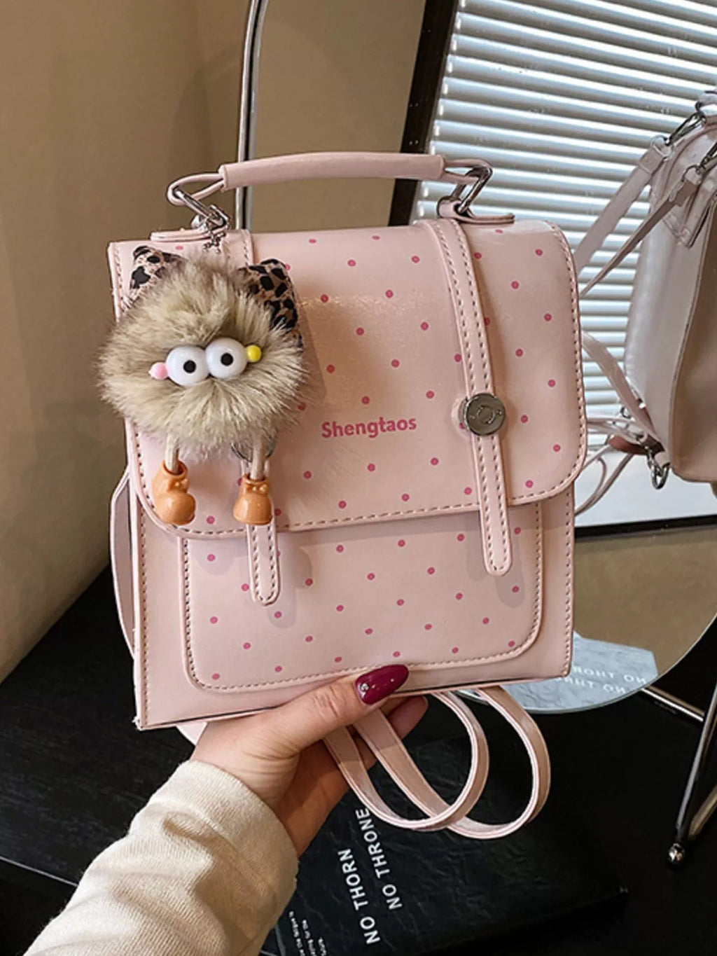 Polka Dot Backpack Bag
