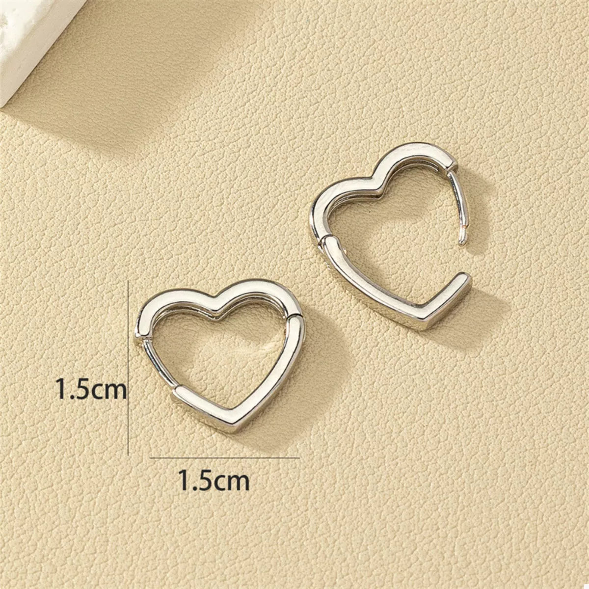 Alloy Heart Shape Hoop Earrings