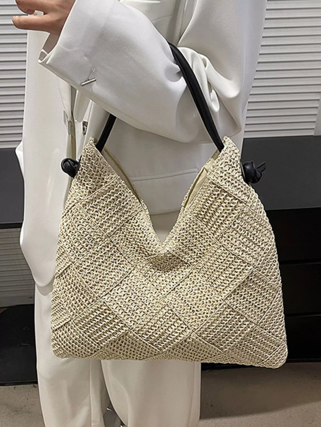 Woven Straw Shoulder Bag