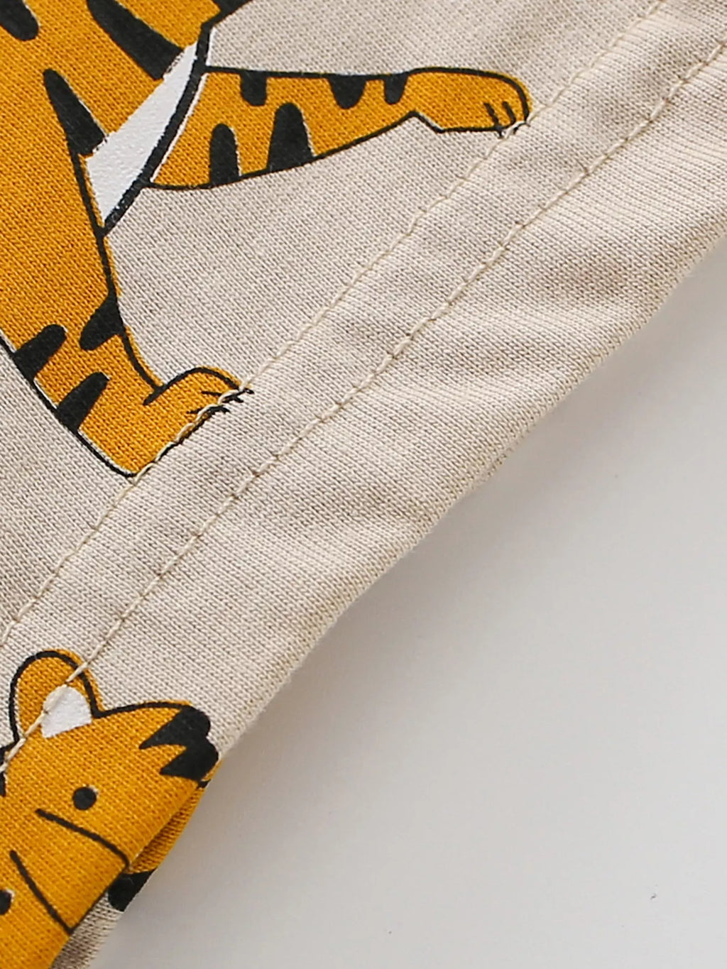 Children's Tiger Print Crew Neck Short Sleeve T-Shirt