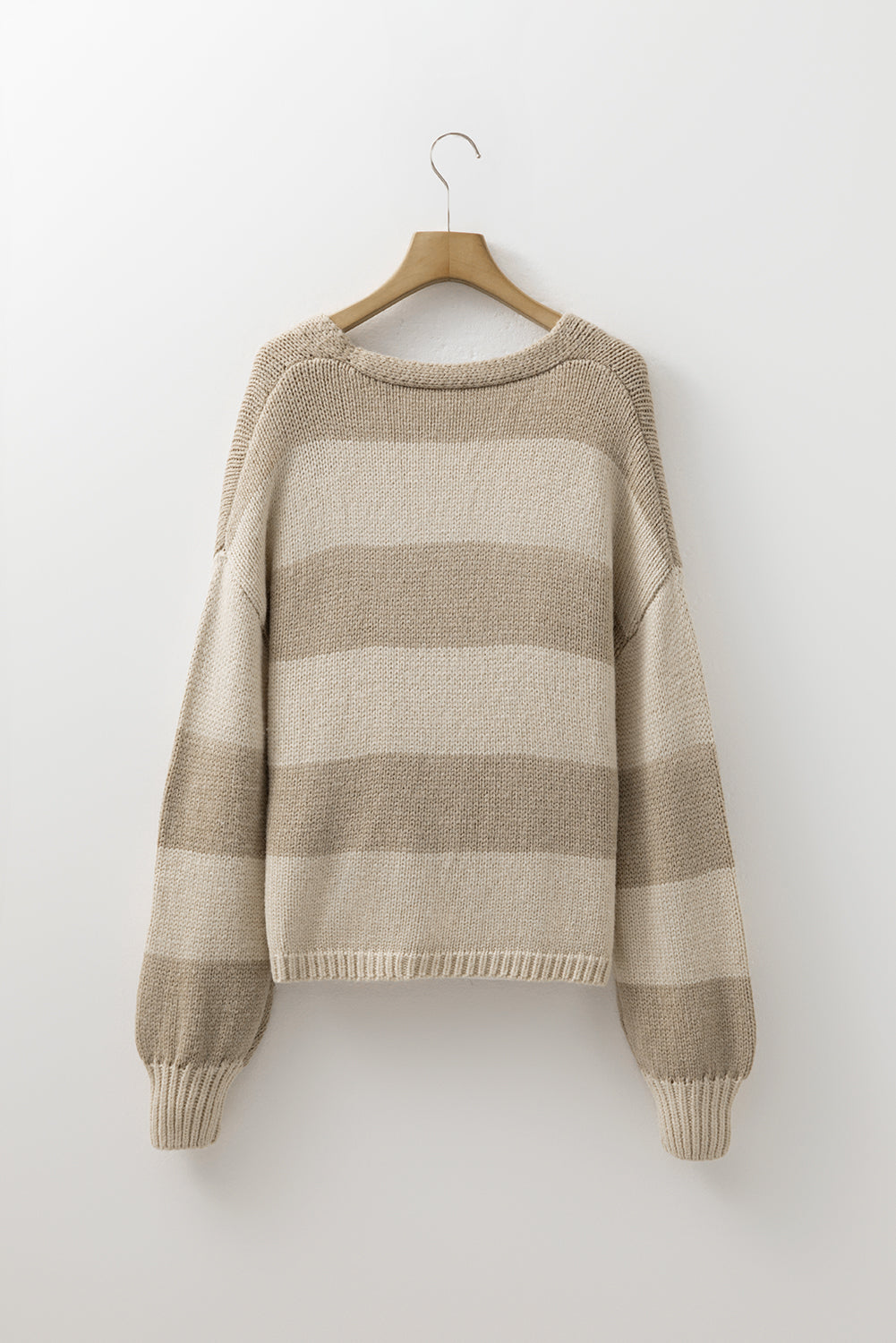 Stripe Colorblock Bow Tie Front Sweater Cardigan