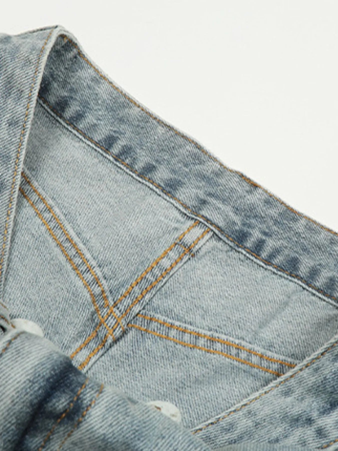 Men's Vintage Wash Wide Leg Pocket Jeans