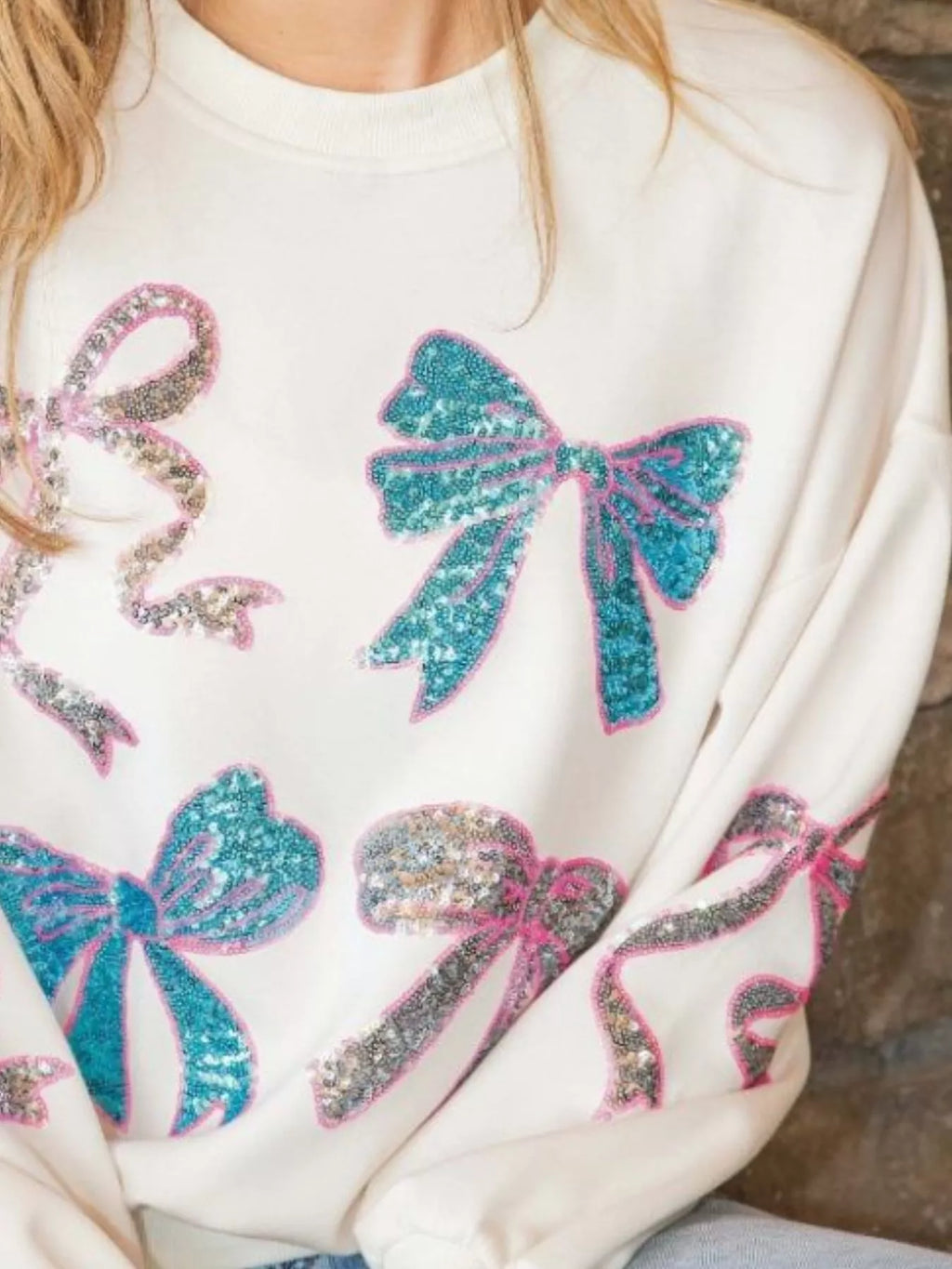 Sparkly Sequin Crewneck Sweatshirt