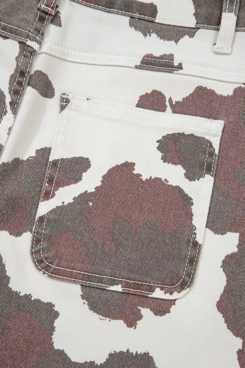 Cow Spots Printed Multi Pocketed Jeans