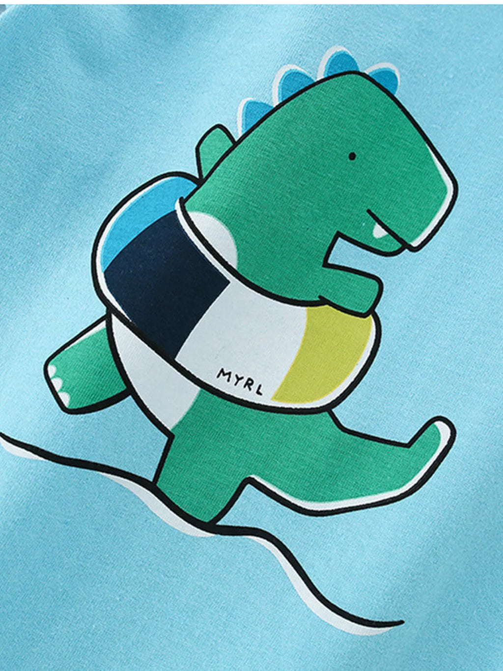 Children's Cute Dinosaur Graphic Short Sleeve T-Shirt