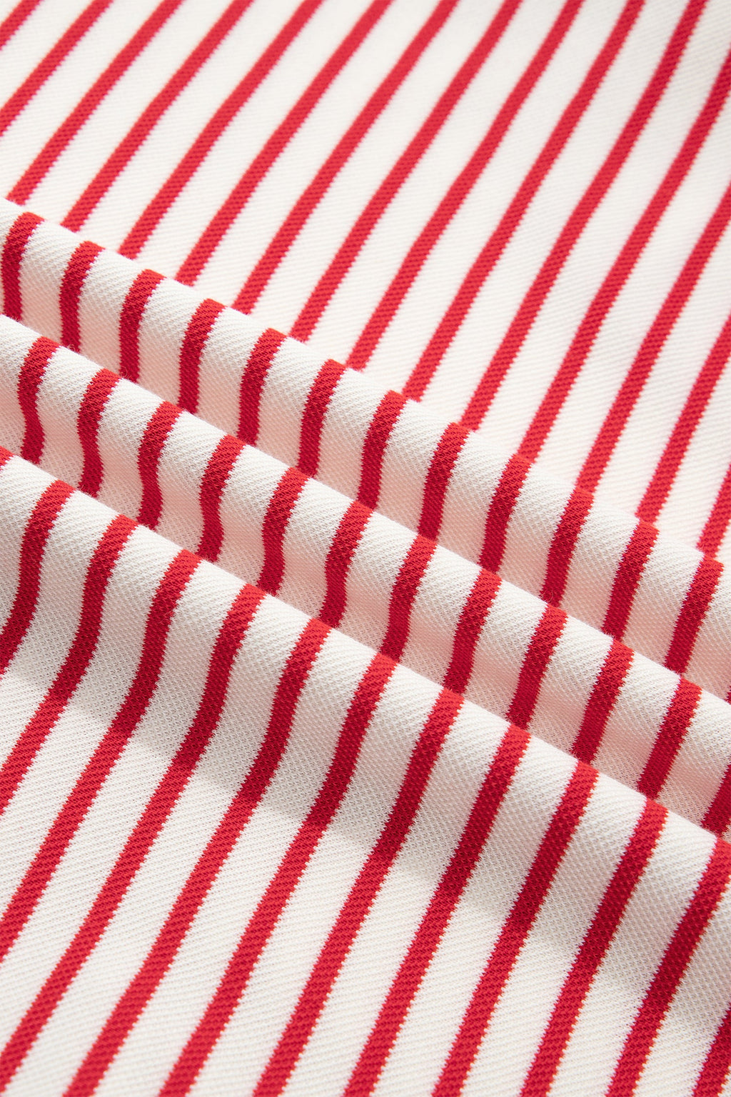 Stripe Quarter Zip Polo Collar T-Shirt Dress