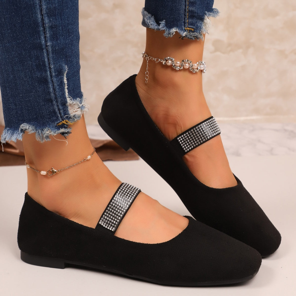 Square Toe Slip-Ons