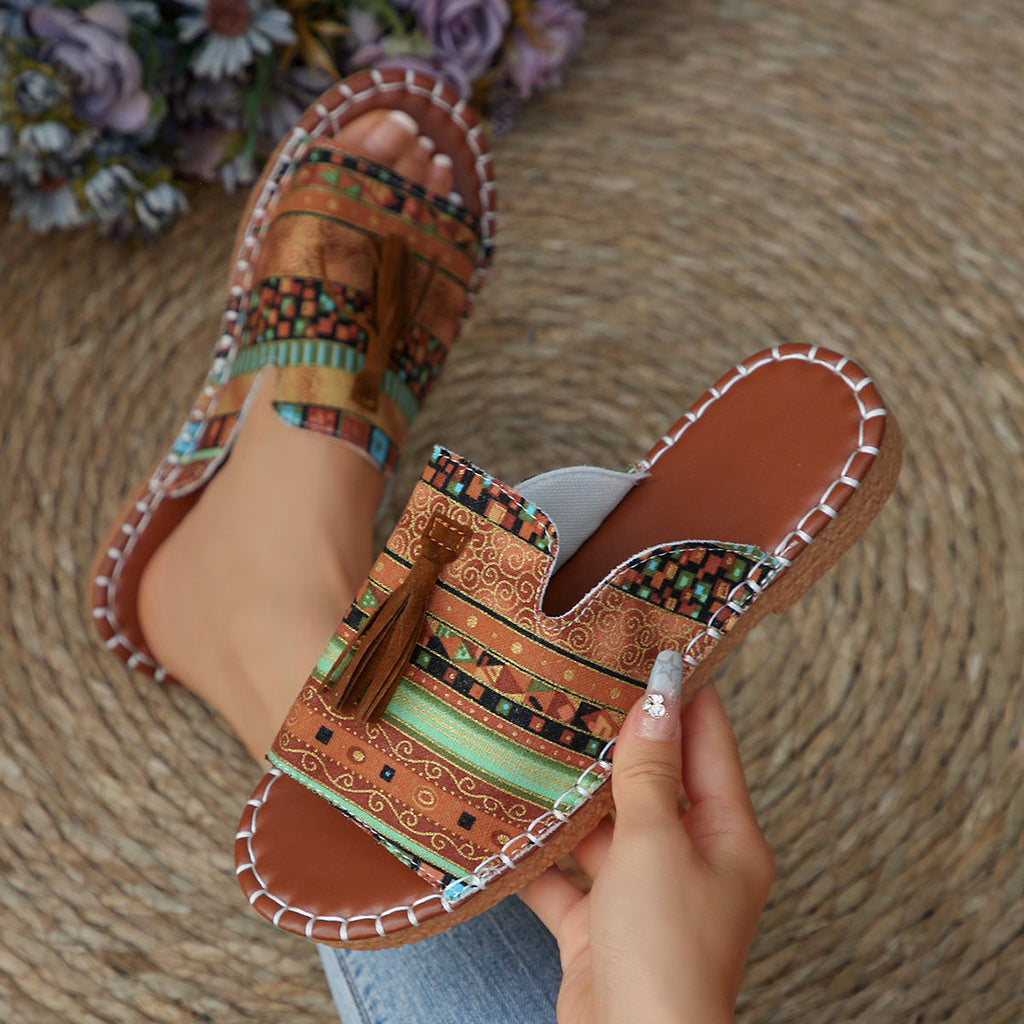 Tassel Open Toe Sandals