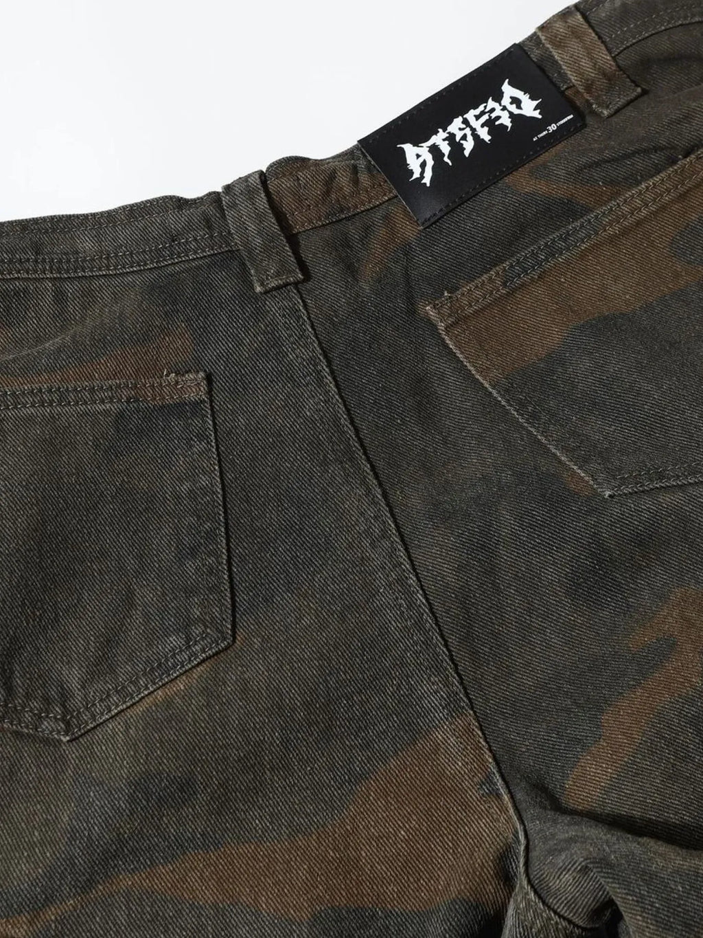 Men's Vintage Camo Cargo Wide Leg Jeans