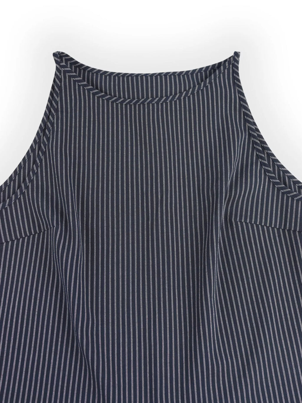 Striped Sleeveless Top and Wide-Leg Pants Set