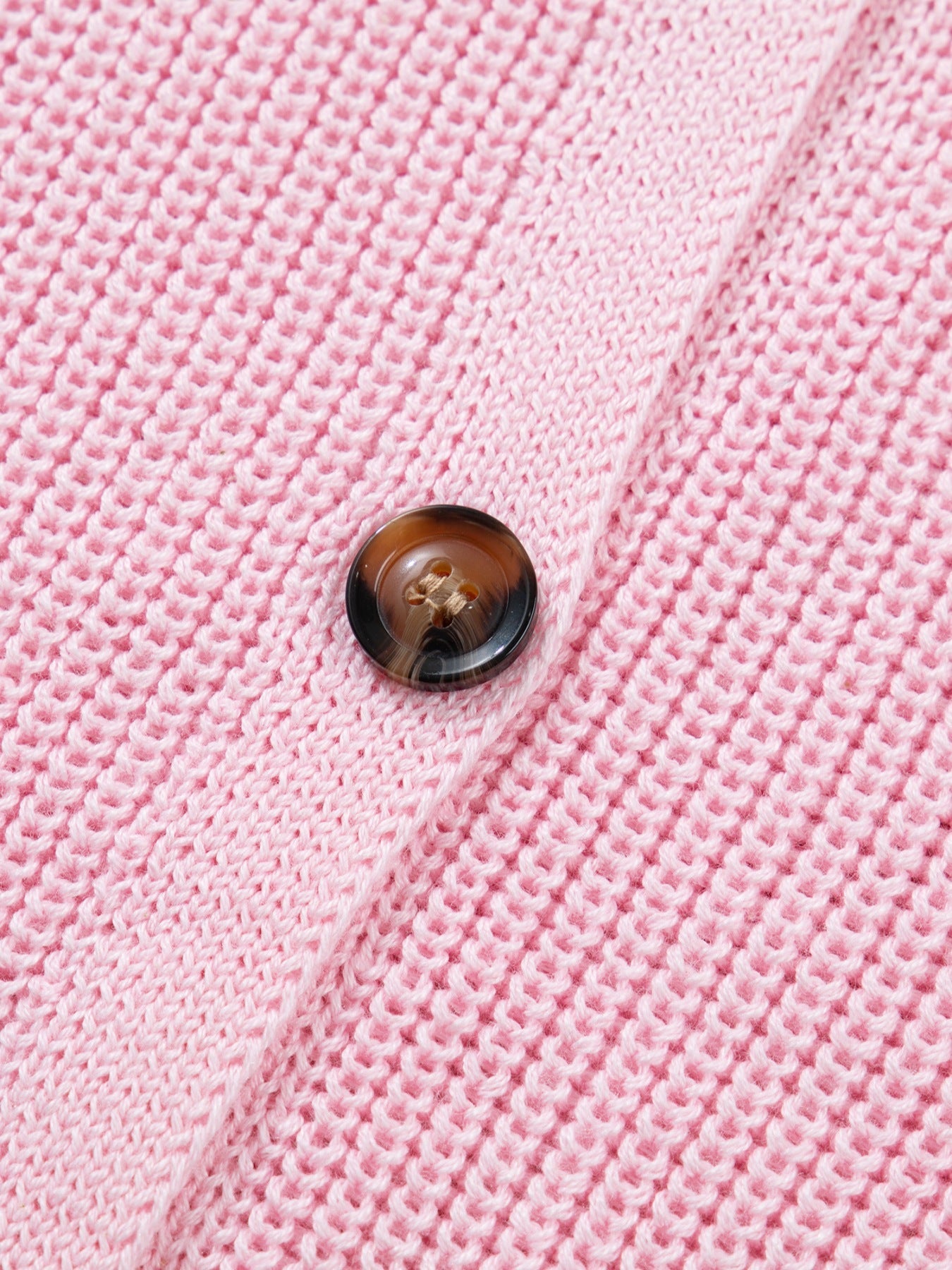 Solid Color Knit V Neck Button Front Sweater Vest