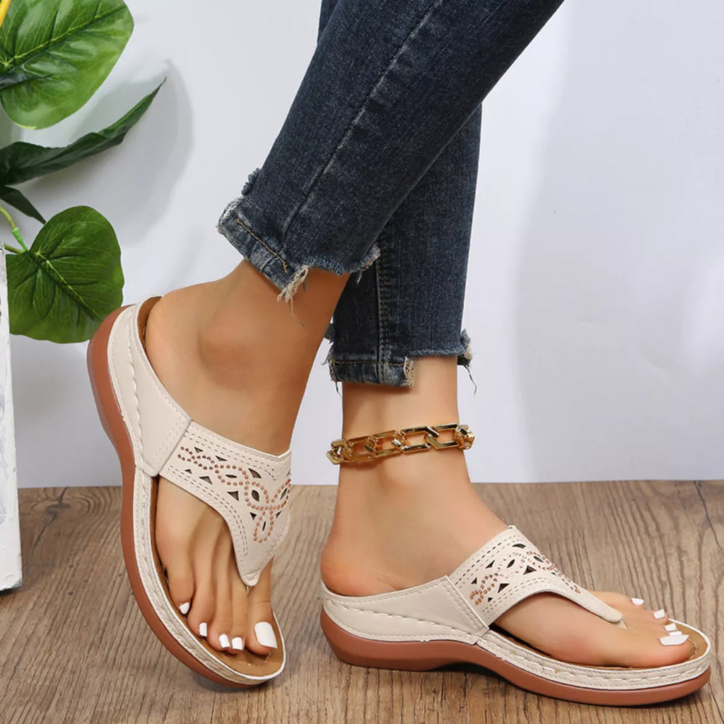 Casual Hollow-Out Thong Sandals