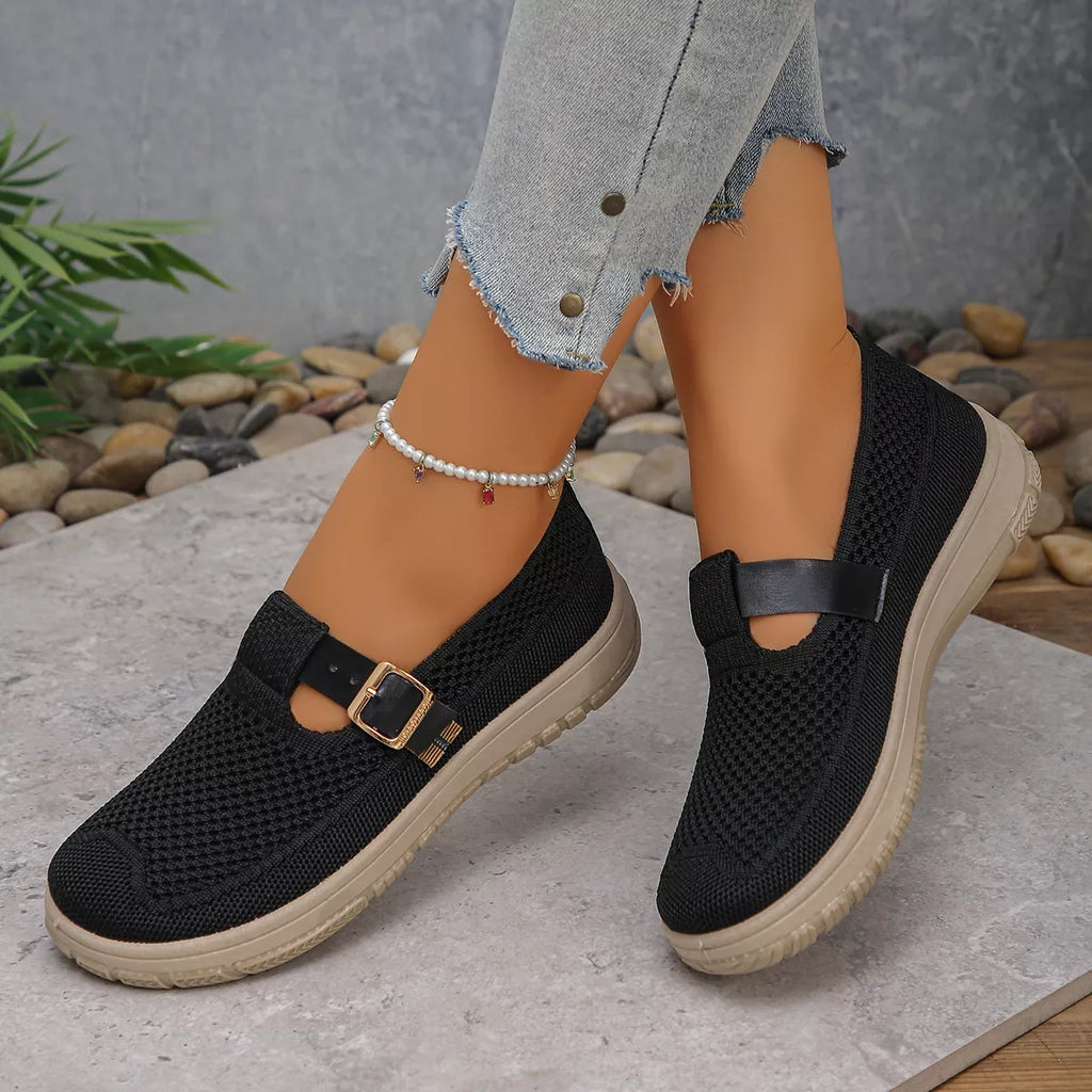 Round Toe Platform Slip-Ons