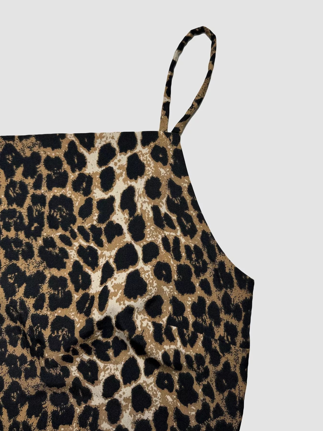 Leopard Print Cami with Back Tie