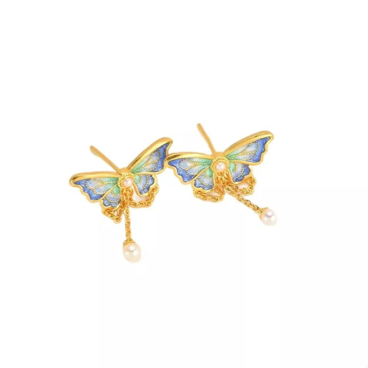 18K Gold-Plated Butterfly Earrings
