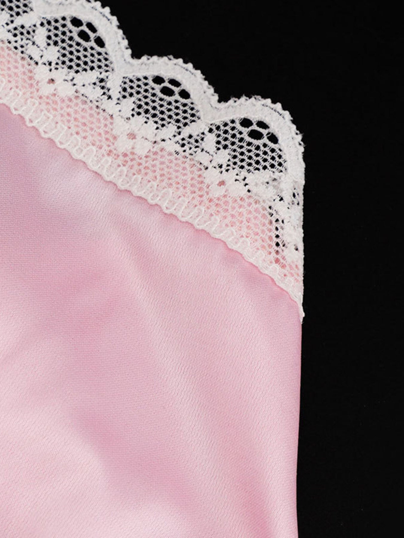 Lace Trimmed Satin Cami