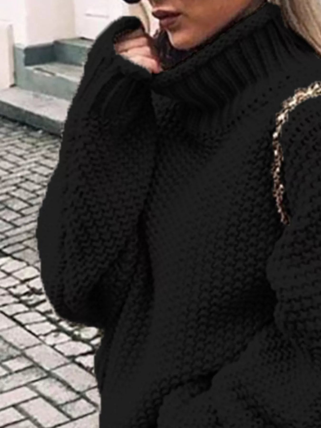 Chunky Knit Turtleneck Sweater