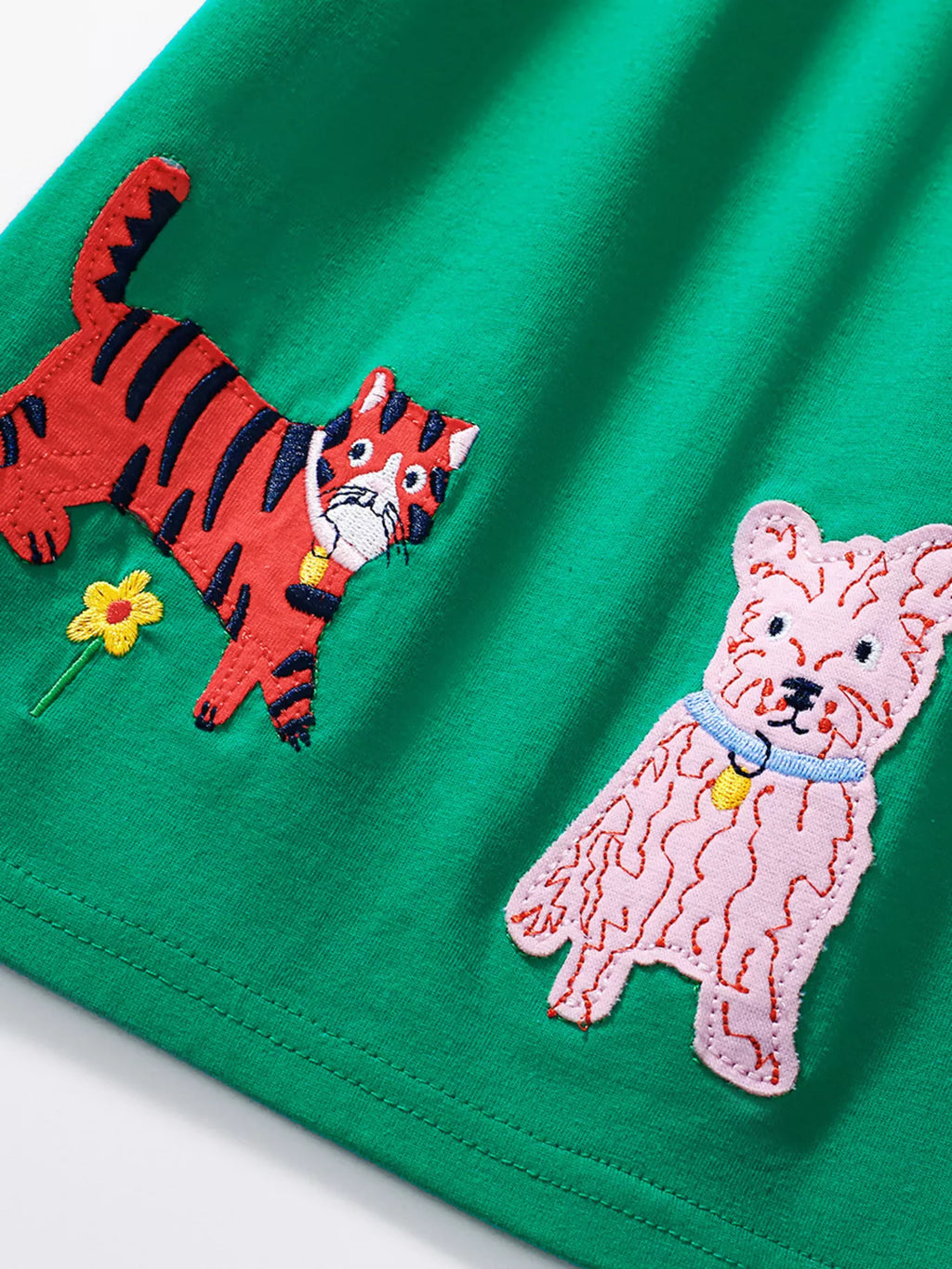 Children's Dinosaur Striped Casual Dress