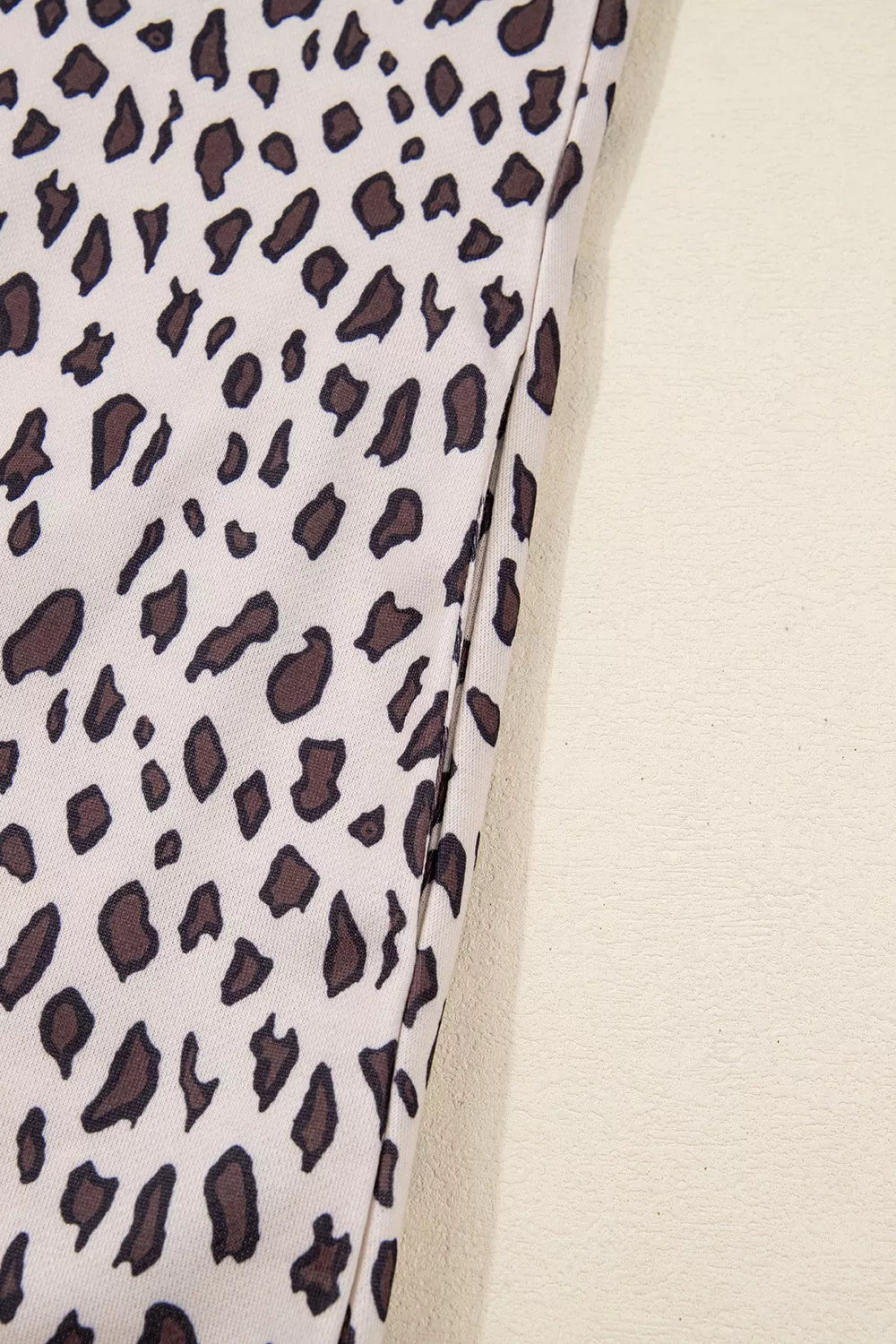 Leopard Print Zip up Collar Patchwork Shift Mini Dress