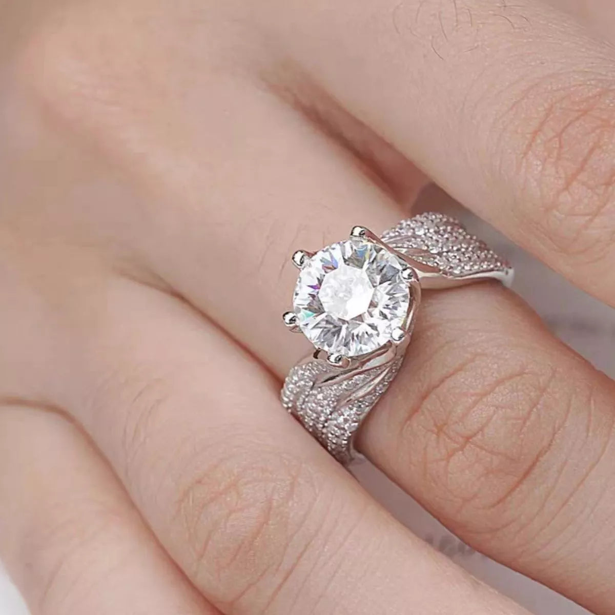 5 Carat Moissanite 925 Sterling Silver Ring