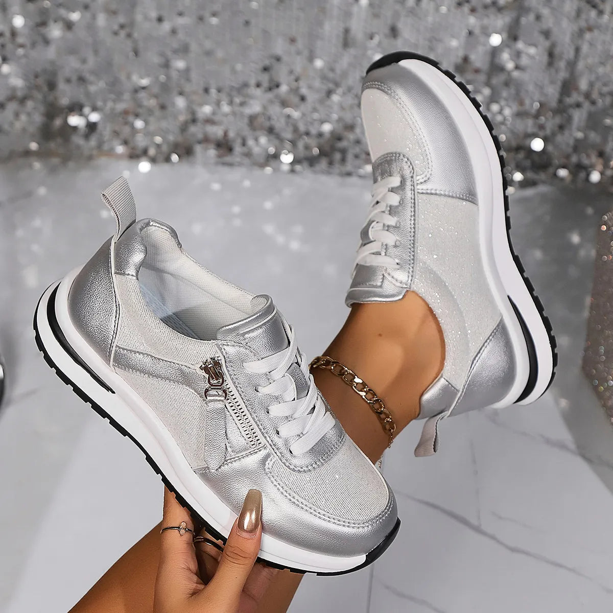 Lace Up Platform Athletic
