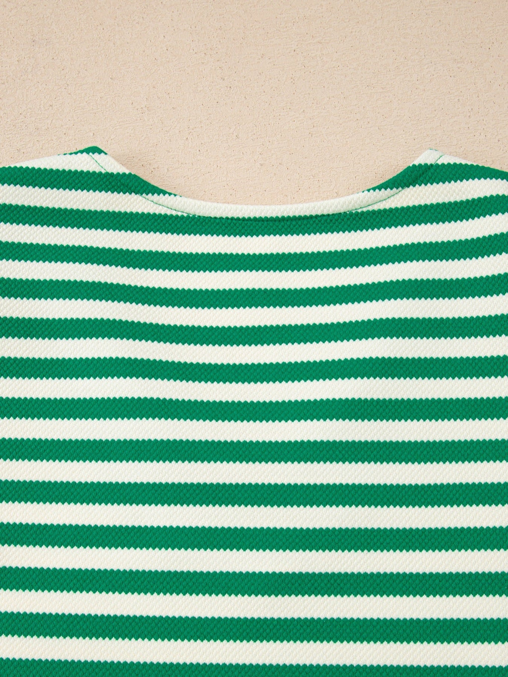 Striped Puff Sleeve V-Neck Blouse