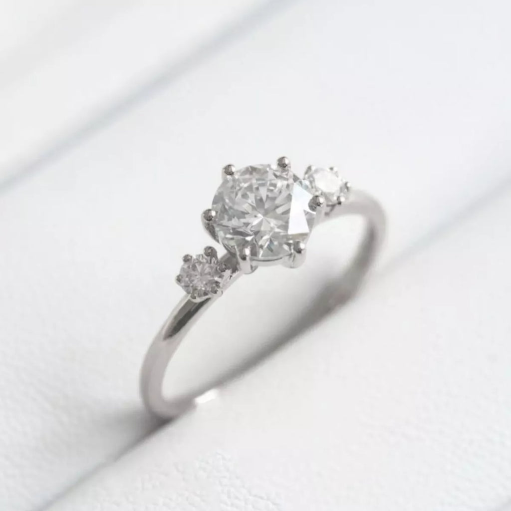 925 Sterling Silver Moissanite Ring