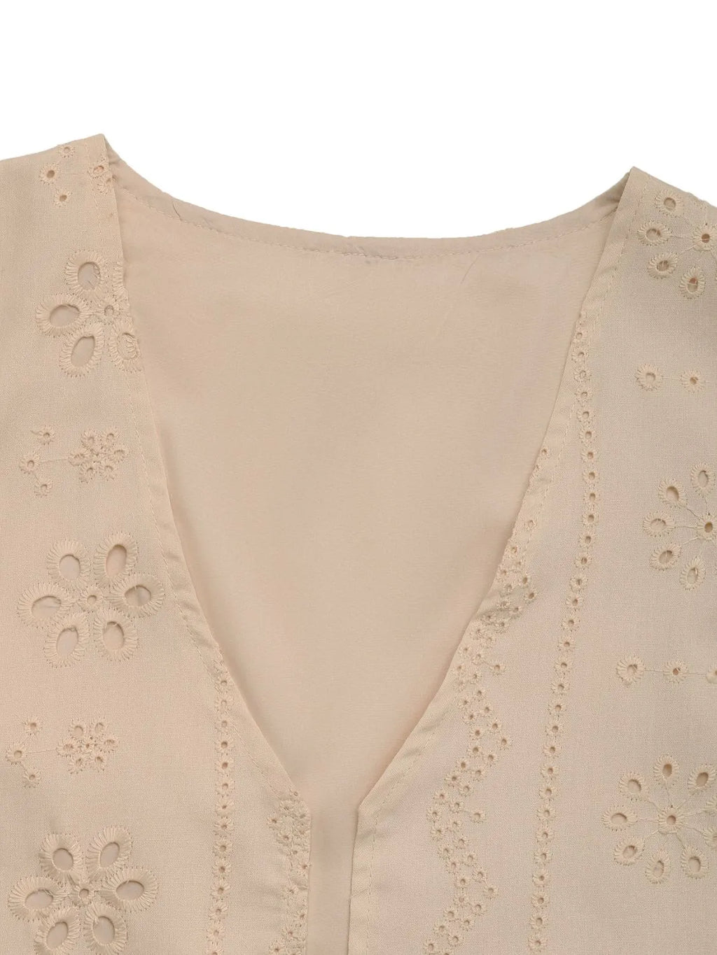 Eyelet Open Front Vest